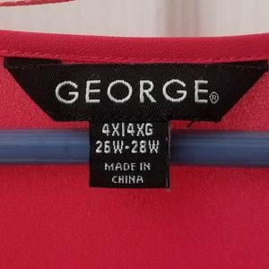 George Tops - Women's plus size pink button down blouse 26W/28W George Tops - Women's plus size pink button down blouse 26W/28W